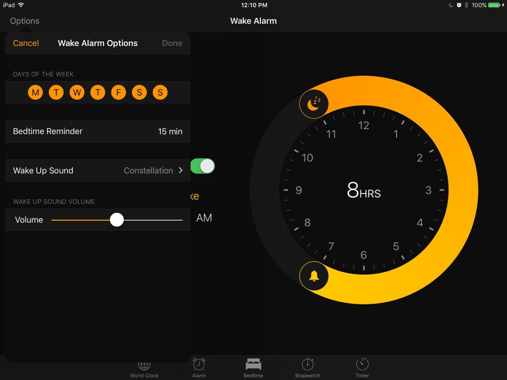 alarm clock ipad app