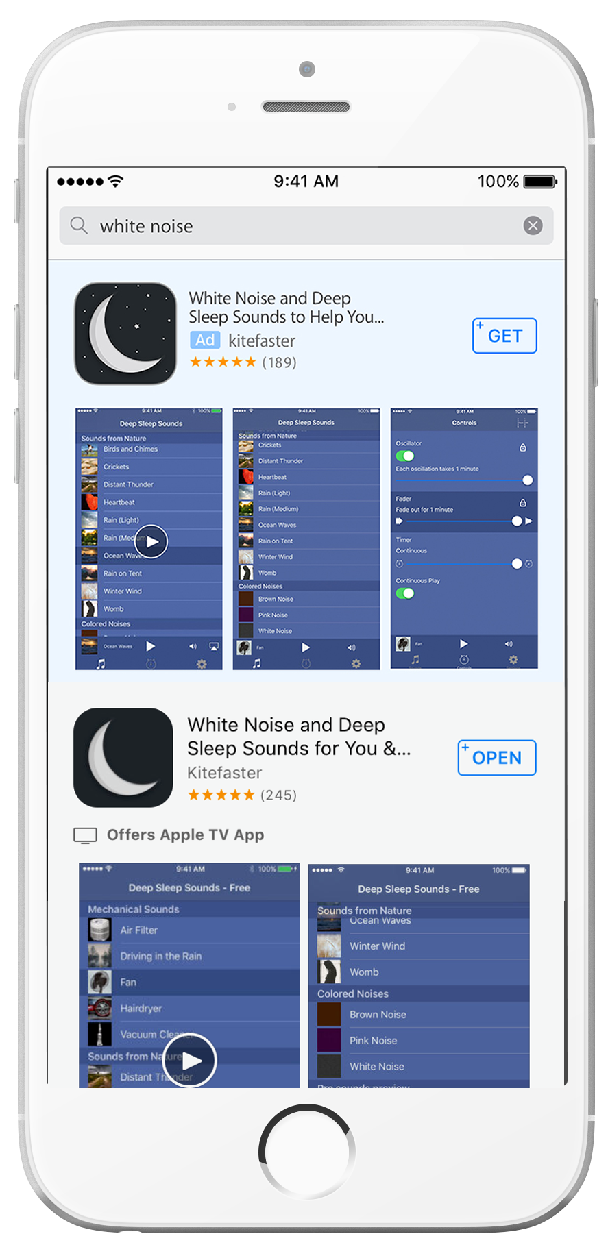 Kitefaster Apple Search Ads Screenshot